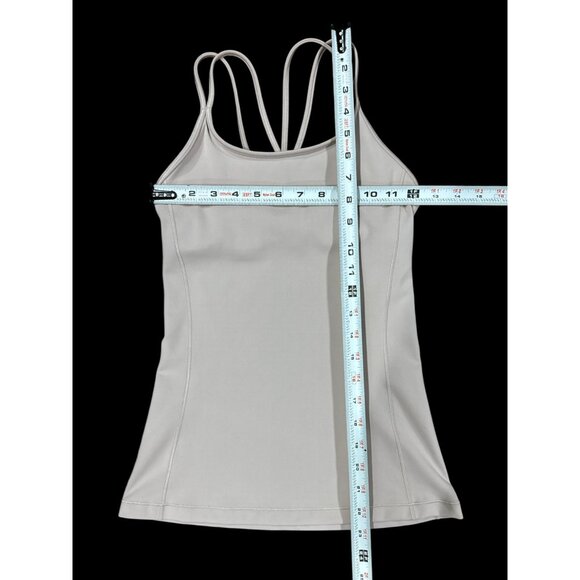Lululemon Size 2 Beige Strappy Tank Top With Built-In Bra - Picture 7 of 7